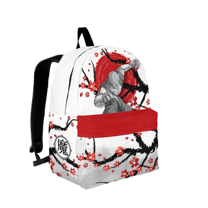 Dragon Ball Backpack Piccolo Japanese Cherry Blossom Pattern Backpacks White Red