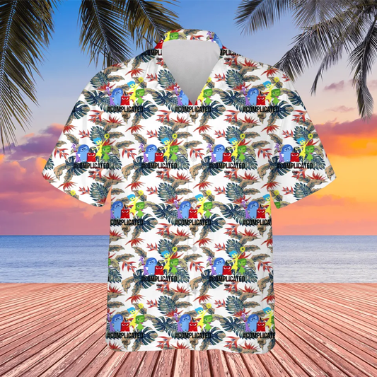 Inside Out Hawaii Shirt DN Emotions Complicated Tropical Pattern Aloha Shirt Colorful Unisex