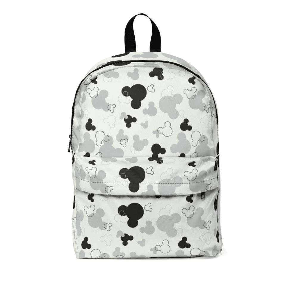 MM Backpack DN MM Heads Silhouette Classic Pattern Backpacks Black Gray