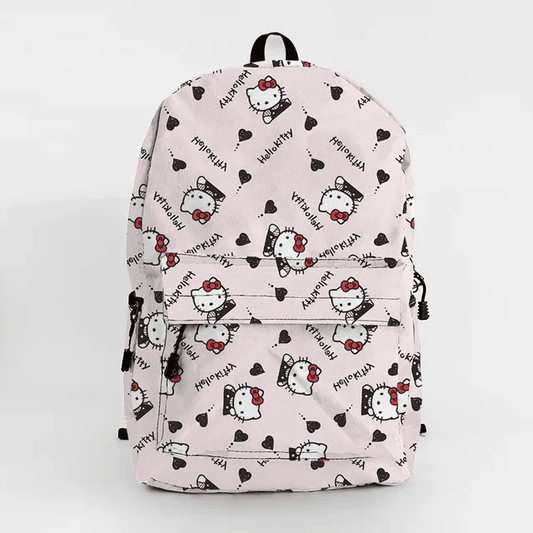 Hello Kitty Backpack Cool Hello Kitty Heart Pattern Backpacks Black Pink