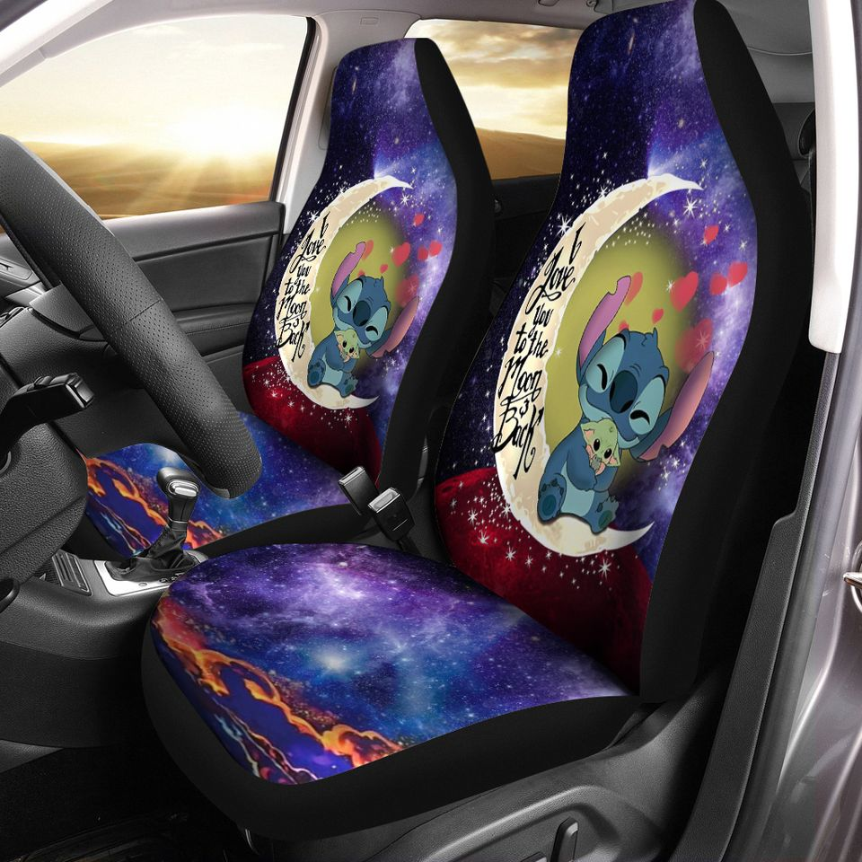 Stitch Car Seat Covers Stitch Hold Baby Yoda Love You To The Moon Seat Covers Colorful