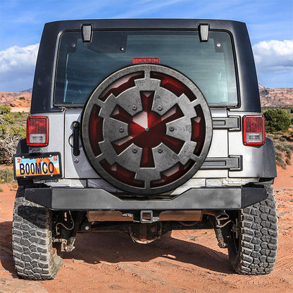 SW Spare Tire Cover SW Metal Galactic Empire Symbol Tire Covers Red Gray