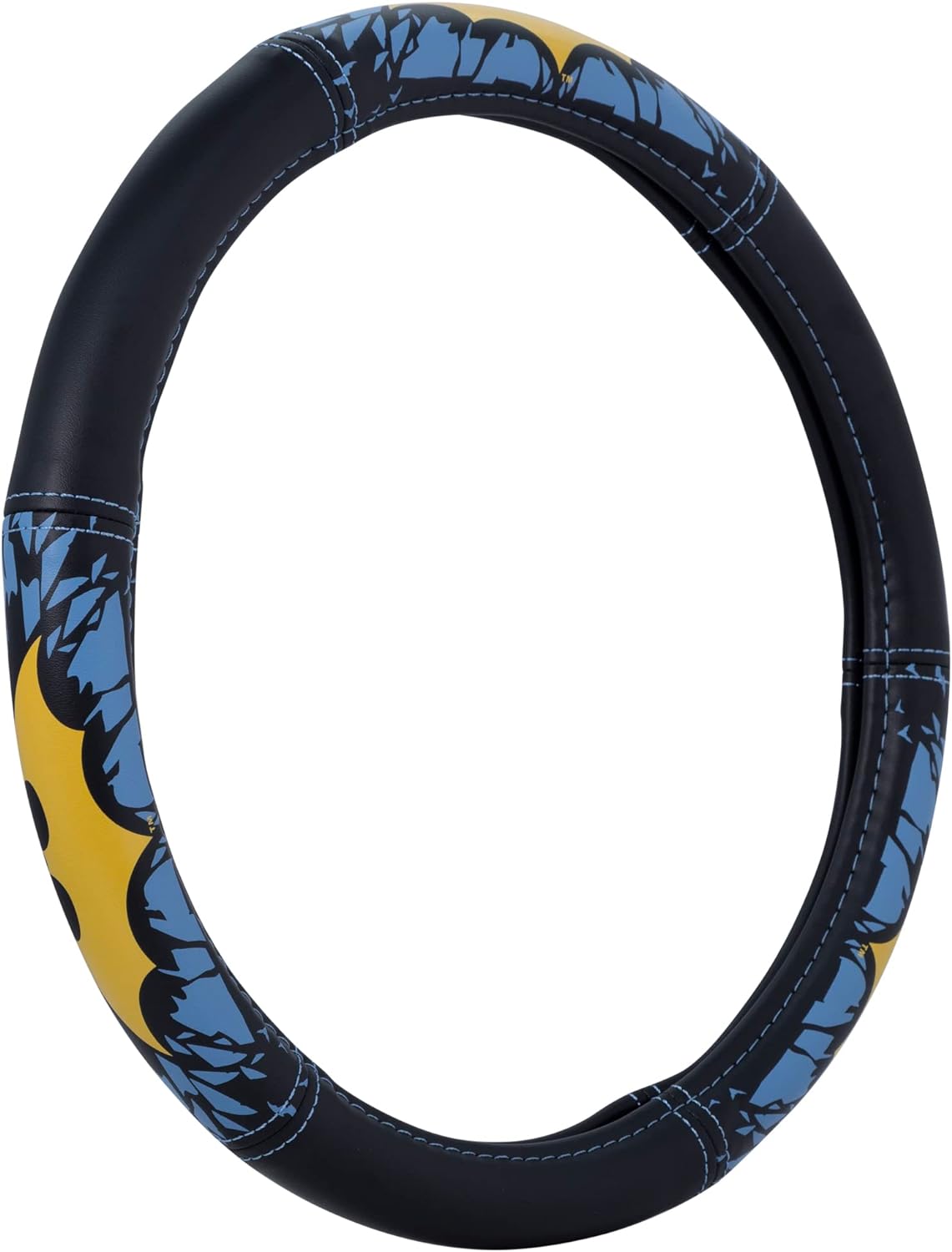 Batman Steering Wheel Cover DC Comic Batman Pattern Driving Wheel Cover Black Blue