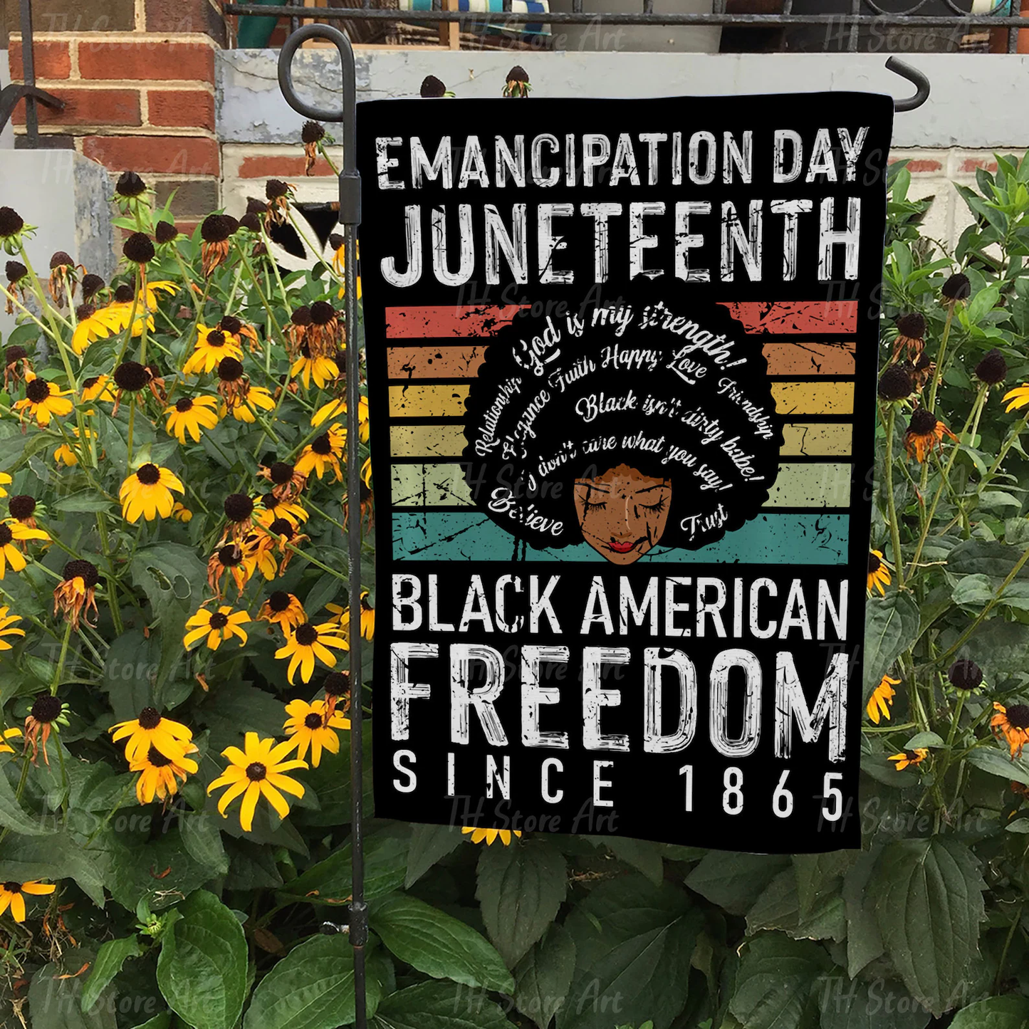 Africa American Flags Black American Freedom From 1865 Flag Black Juneteenth Flag