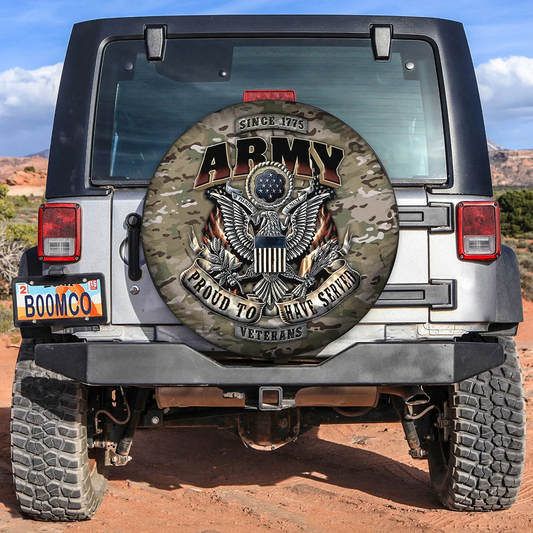 Veteran Spare Tire Cover Since 1775 Army Proud To Have Served Tire Covers Green Gray