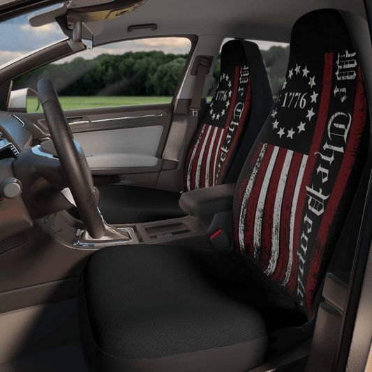 4th Of July Car Seat Covers We The People 1776 American Flag Seat Covers Black Red