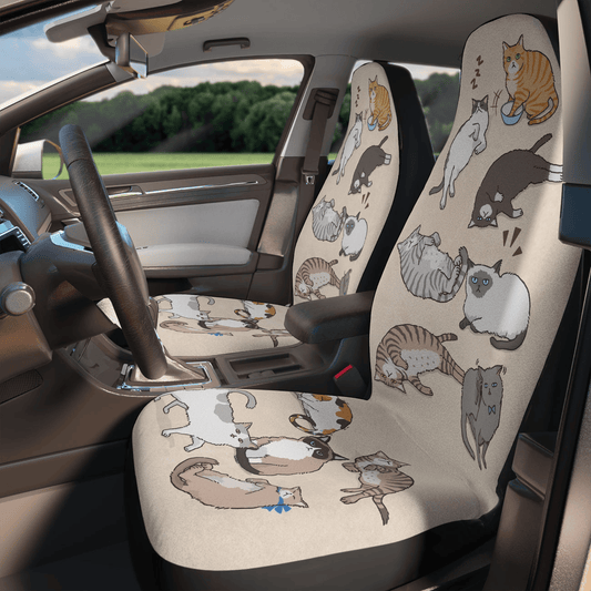 Cat Car Seat Covers All Types Of Cute Cat Pattern Seat Covers Colorful