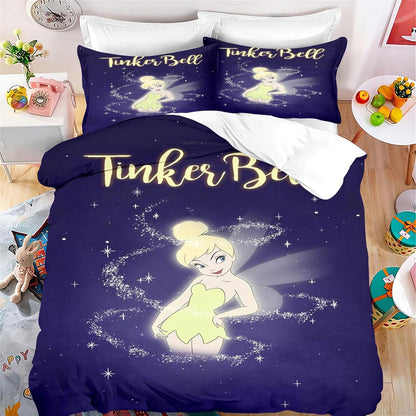 Tinker Bell Bedding Set DN Tinker Bell Fairy Pixie Dust Duvet Covers Blue Unique Gift