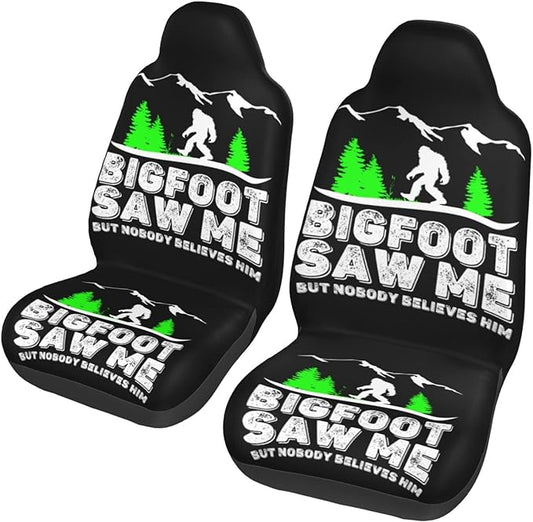 Bigfoot Car Seat Covers Bigfoot Saw Me But Nobody Believes Him Seat Covers Black White