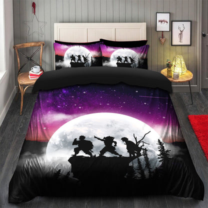 Demon Slayer Kimetsu No Yaiba Anime Moon Night Galaxy Bedding Set