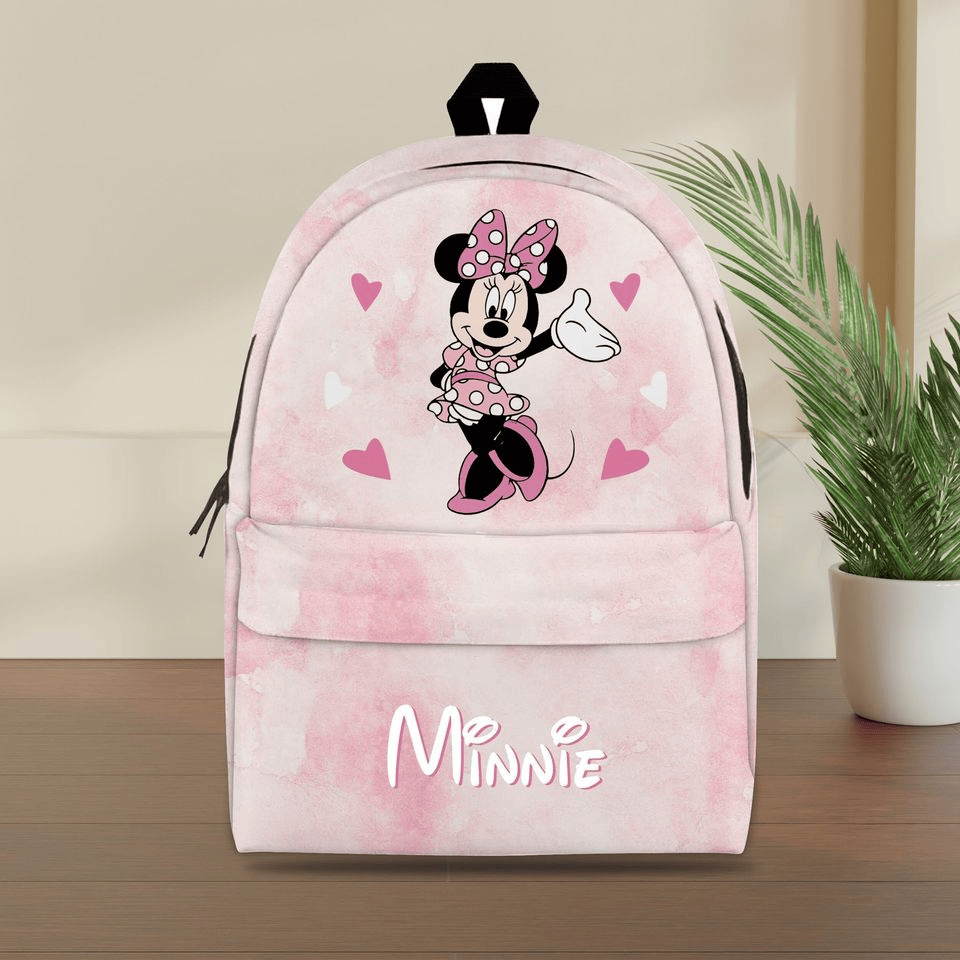 Minnie Backpack DN Minnie Lovely Heart Graphic Backpacks Pink