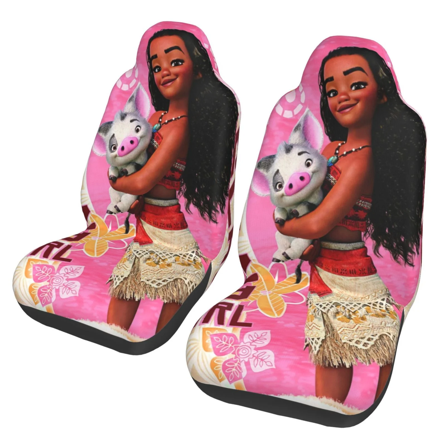 Moana Car Seat Covers DN Moana And Pua Graphic Seat Covers Pink