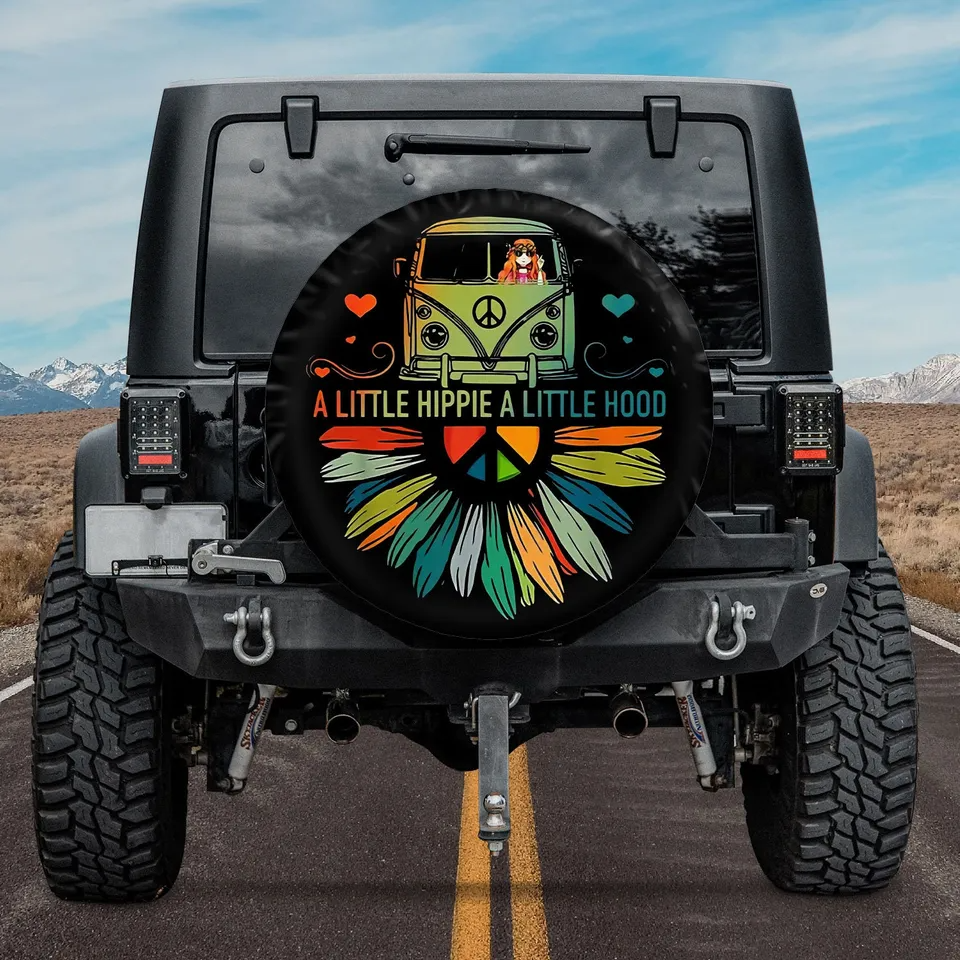 Hippie Spare Tire Cover A Little Hippie A Little Hood Tire Covers Green Black