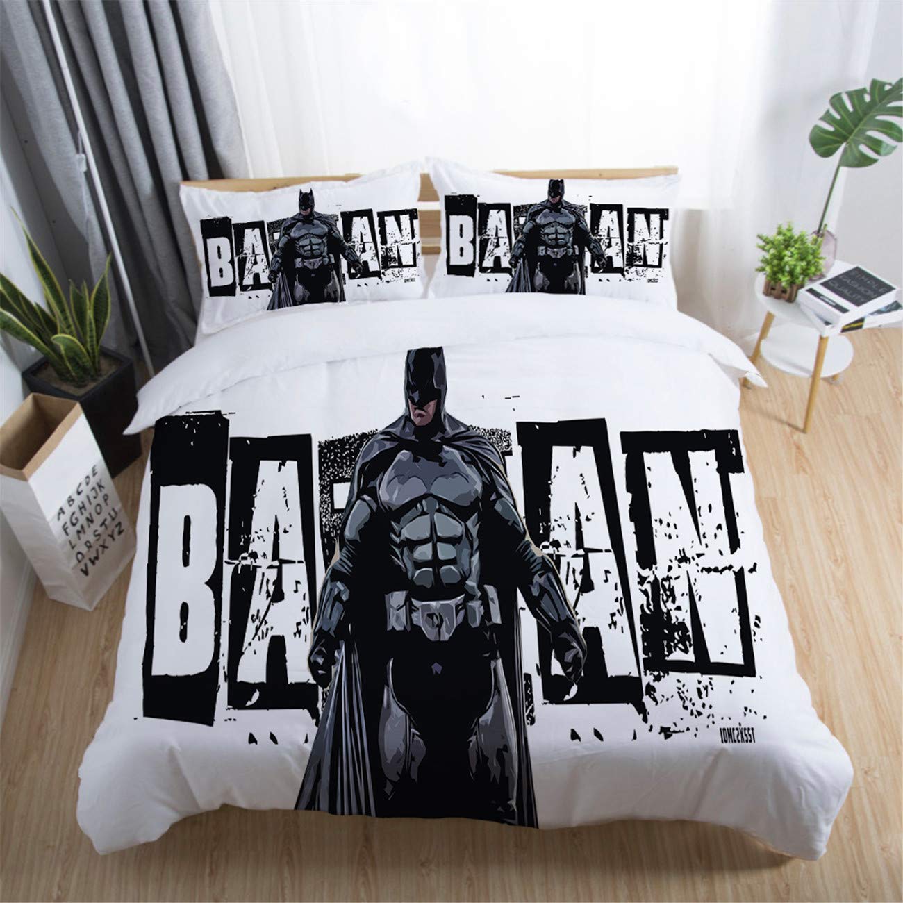 Batman Bedding Set DC The Superhero Batman Graphic Duvet Covers Black White Unique Gift