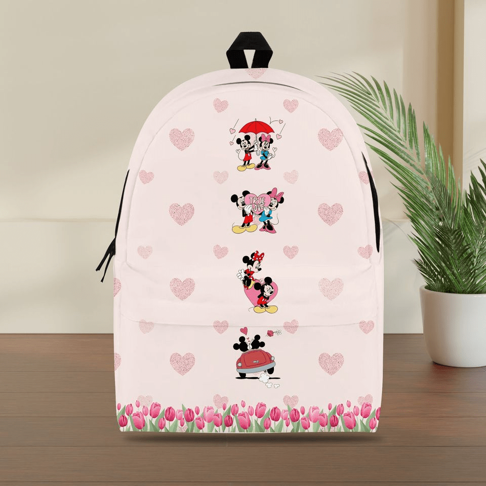 Minnie Backpack DN Minnie And MM Love Flower Backpacks Pink