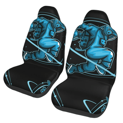 Astronaut Car Seat Covers Astronaut Jumping Night Sky Star Seat Covers Black Blue