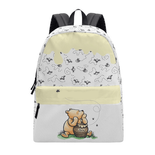 WTP Backpack DN WTP And Honey Jar Bee Pattern Backpacks White Yellow