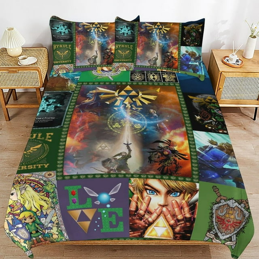 The Legend Of Zelda Bedding Set Legend Of Zelda All Versions Graphic Duvet Covers Colorful Unique Gift