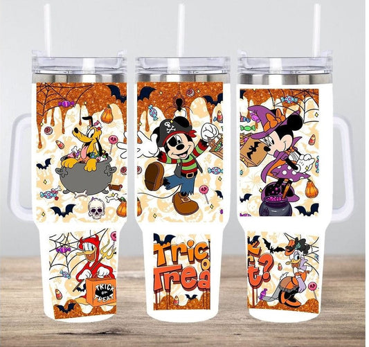 DN 40 Oz Tumbler Pirate Night DN Cruise MM And Friends Tumbler 40 Oz White Orange