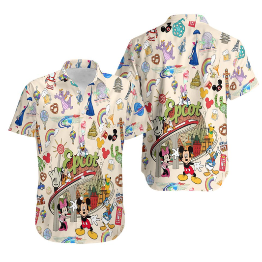 DN Hawaii Shirt DN Figment And Characters Pattern Hawaiian Shirt Colorful Unisex