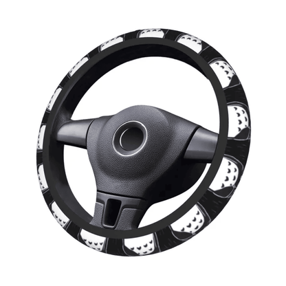 SGhibli Steering Wheel Cover My Neighbor Totoro Graphic Pattern Driving Wheel Cover Black