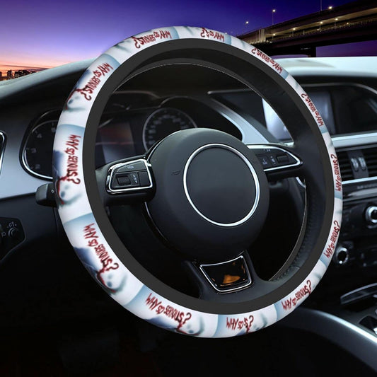 Joker Steering Wheel Cover Dark Joker Why So Serious Driving Wheel Cover White