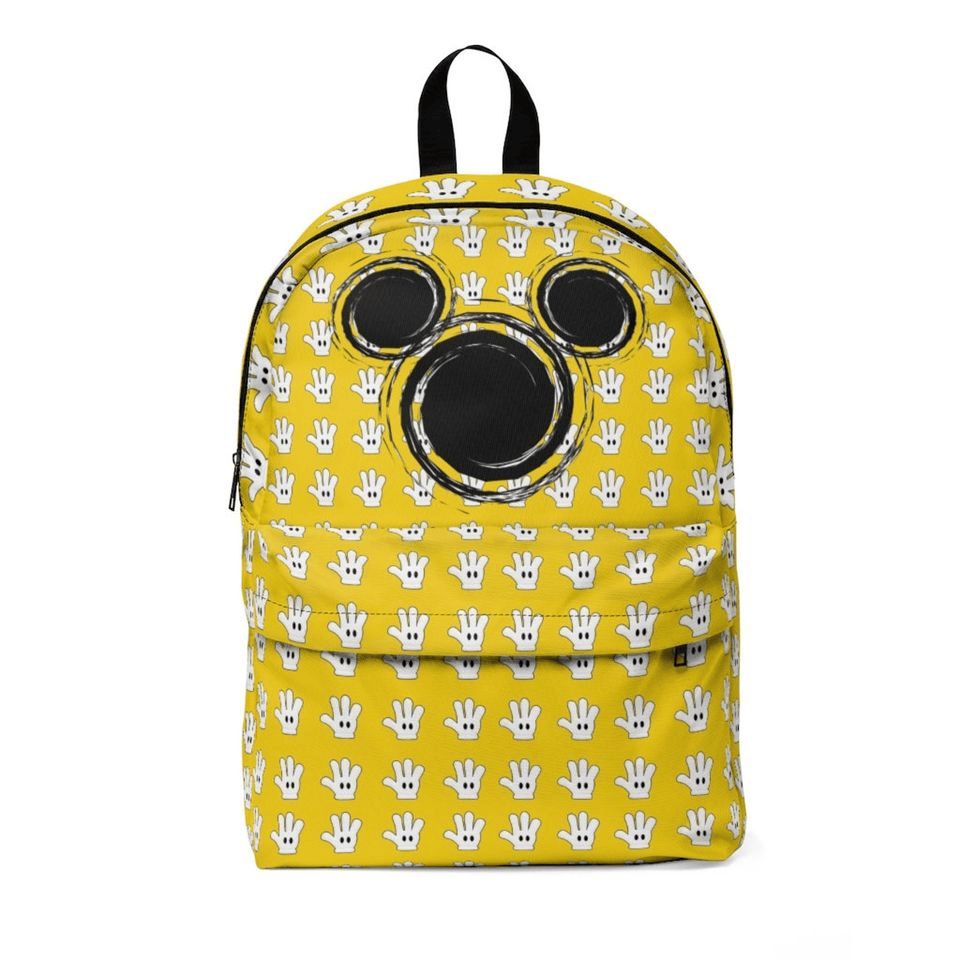 MM Backpack DN MM Head Black Hole Gloves Pattern Backpacks Yellow