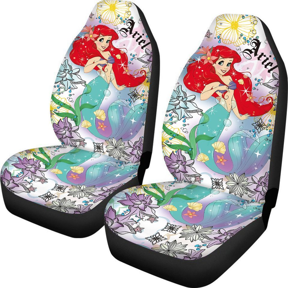 DN Car Seat Covers DN Princesse Ariel Mermaid With Flower Seat Covers Colorful