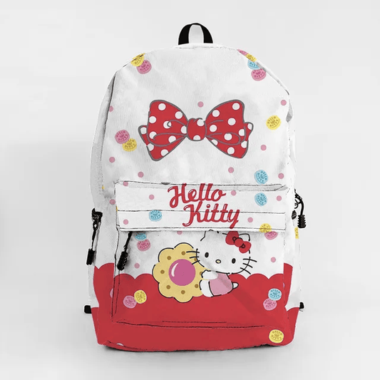 Hello Kitty Backpack Hello Kitty With Candies Pattern Backpacks Red White