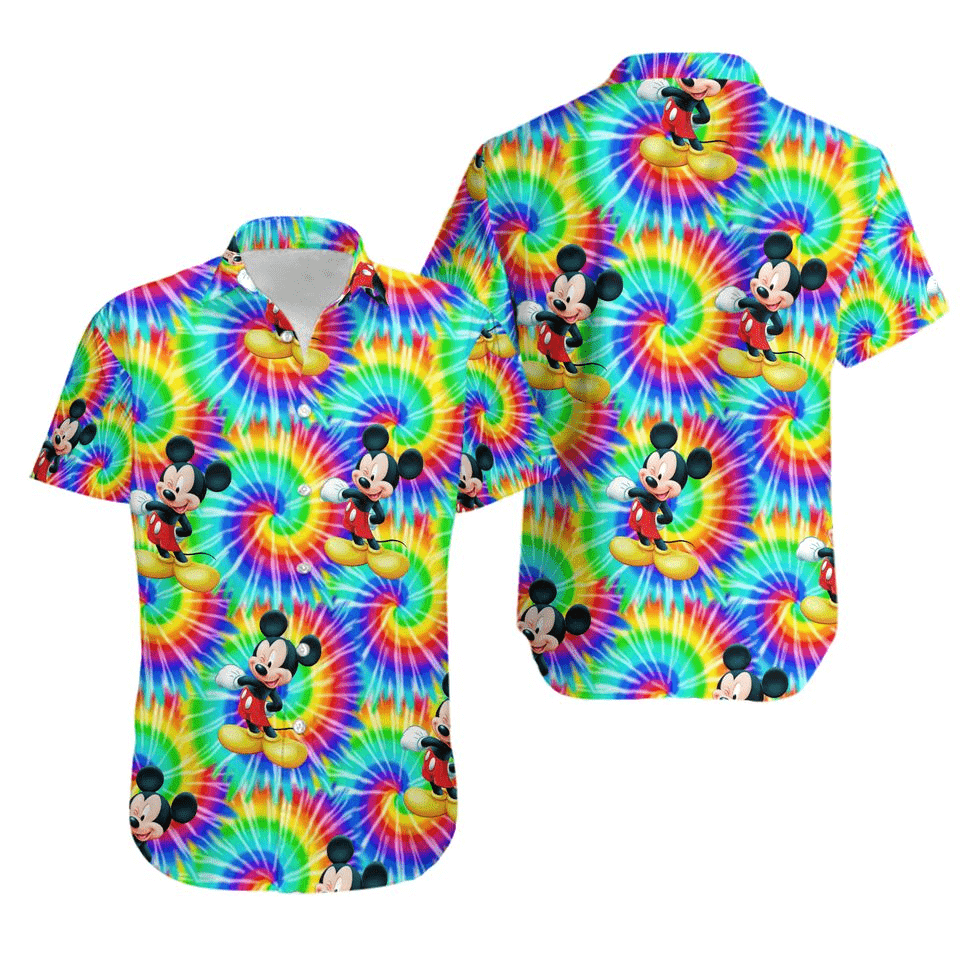 MM Hawaii Shirt DN MM Twinking Pattern Tie Dye Style Hawaiian Shirt Colorful Unisex