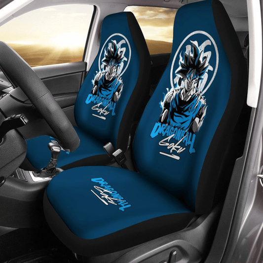 Dragon Ball Car Seat Covers Dragon Ball Goku Graphic Symbol Seat Covers Blue