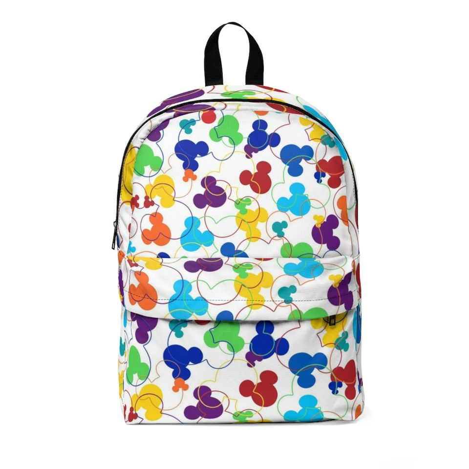 MM Backpack DN MM Heads Silhouette Pattern Backpacks Colorful