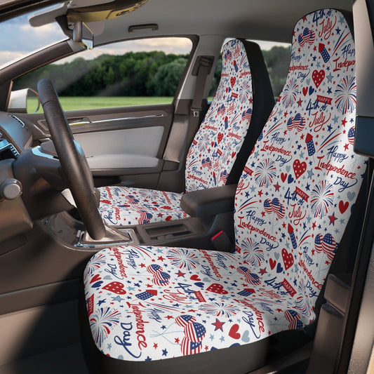 4th Of July Car Seat Covers Independence Day 4th Of July Celebrate Seat Covers Red Blue