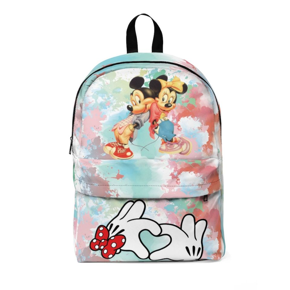 MM Backpack DN Couple MM And Minnie Drawing Backpacks Colorful