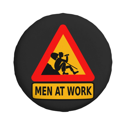 Funny Spare Tire Cover Funny Humor Warning Men At Work Tire Covers Black