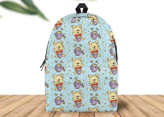 WTP Backpack DN Chibi WTP Honey Jar Pattern Backpacks Blue