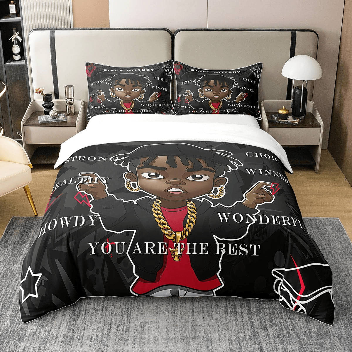 Africa Americans Bedding Set You Are The Best Wonderful Duvet Covers Black Unique Gift