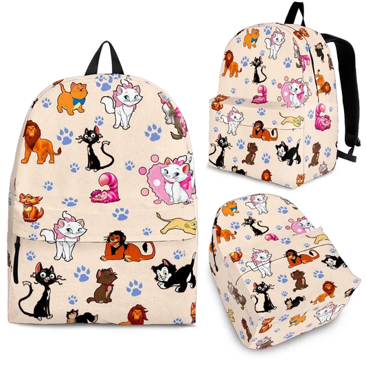 DN Backpack DN Cats Pawprints Pattern Backpacks Colorful