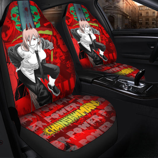 Chainsaw Man Power Car Seat Covers