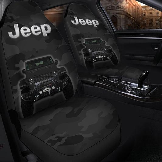 Black Jeep Camouflage Car Seat Covers