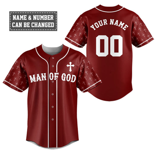 Man Of God Baseball Jersey - Christant Gift For Him