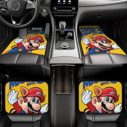 Mario Car Mats Mario Racoon Super Mario Bros 3 Car Floor Mats Yellow