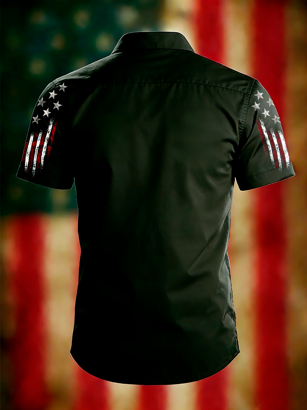 Alohadaddy® Men's Holiday USA 250th Anniversary & Bald Eagle Button Down Short-Sleeve Big & Tall