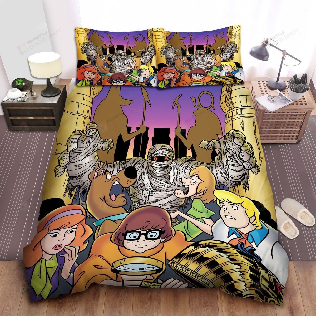 Scooby-Doo Bedding Set Scooby-Doo In The Egyptian’s Tomb Duvet Covers Colorful Unique Gift