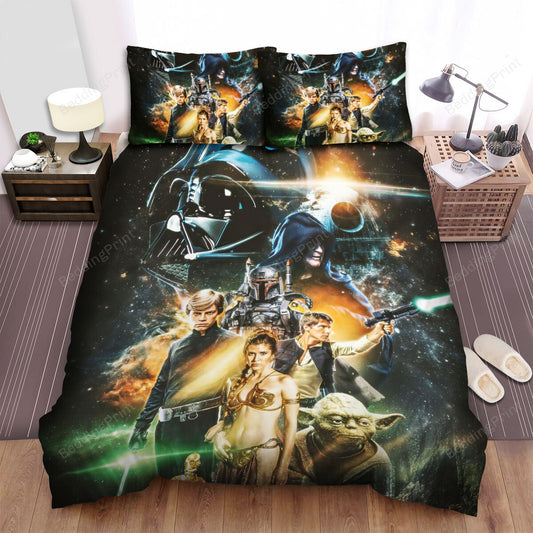 SW Bedding Set Return Of The Jedi Characters Duvet Covers Colorful Unique Gift