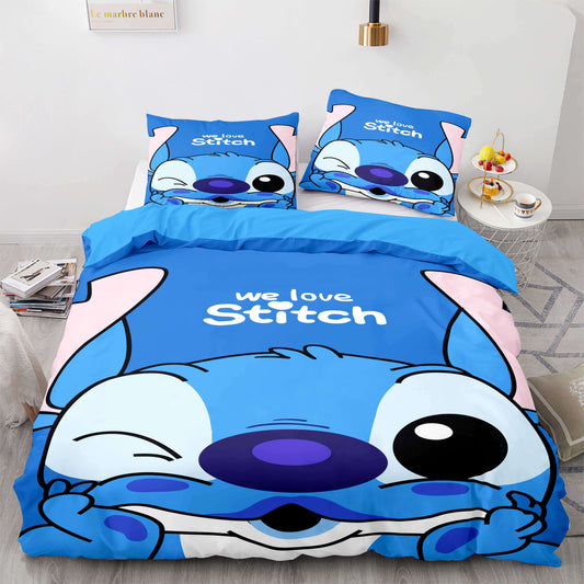 Stitch Bedding Set DN Stitch And Scrump Here Comes Trouble Duvet Covers Colorful Unique Gift