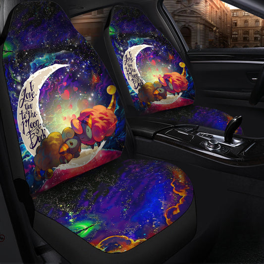 Mareep Love You To The Moon Galaxy Car Seat Covers