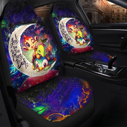 Piplup Turtwig And Chimchar Gen 4 Love You To The Moon Galaxy Car Seat Covers