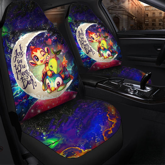 Piplup Turtwig And Chimchar Gen 4 Love You To The Moon Galaxy Car Seat Covers
