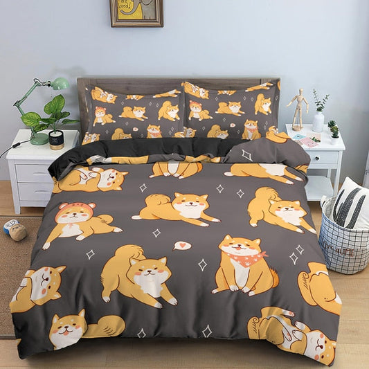 Cute Shiba Bedding Set